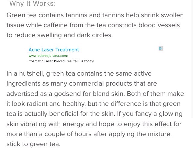 Green Ice Tea Facial 😎