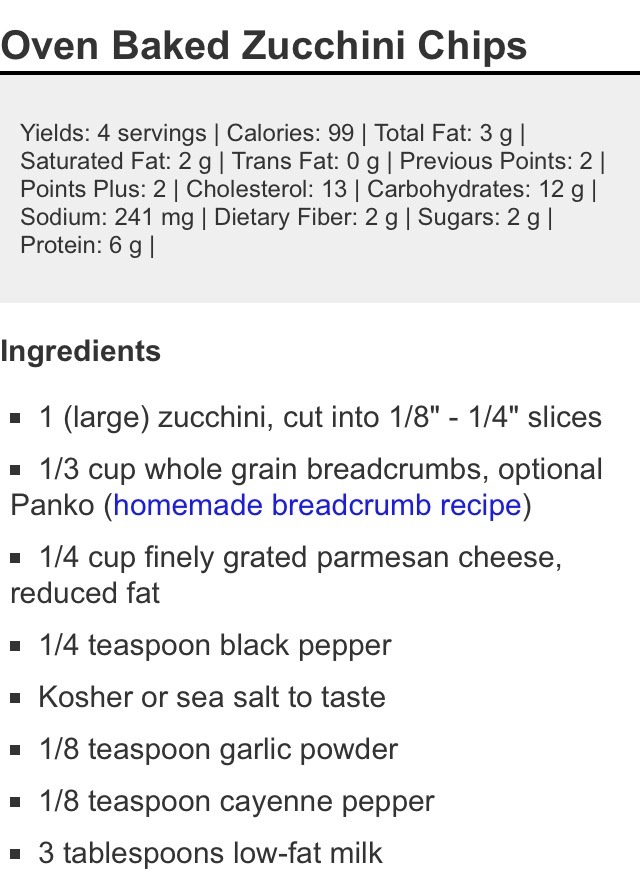 Low Fat Oven Baked Zucchini Chips!