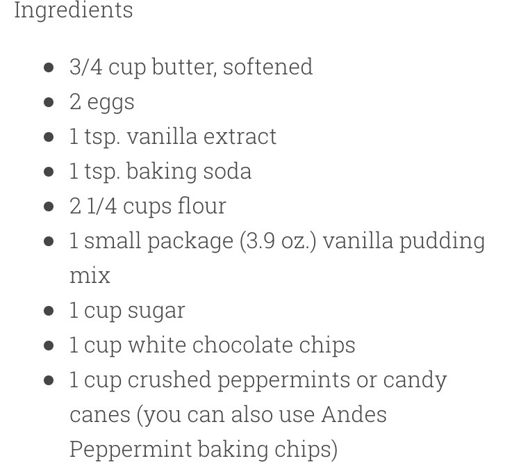 White Chocolate Peppermint Pudding Cookies 