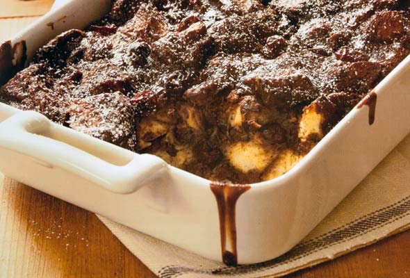 Chocolate orange bread pudding