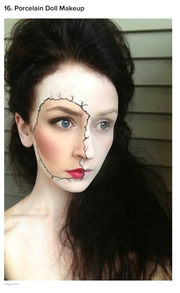 21 Incredibly Creepy Halloween Hair & Makeup Ideas! #HalloweenTip