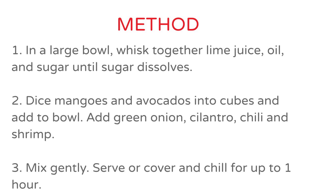 Mango, Avocado And Shrimp Salad
