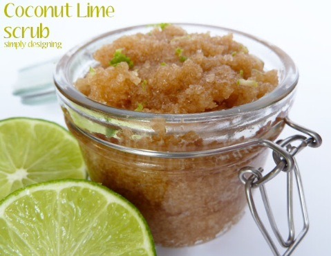 BODY SCRUB
1 cup raw or turbinado sugar (don't worry, it's cheap)
2 tbs coconut oil
1 lime
Simply combine the ingredients and apply to your body. I usually drain my tub and stand, rinsing my face & hair masks out. Then I apply shampoo to my hair and scrub my body. 