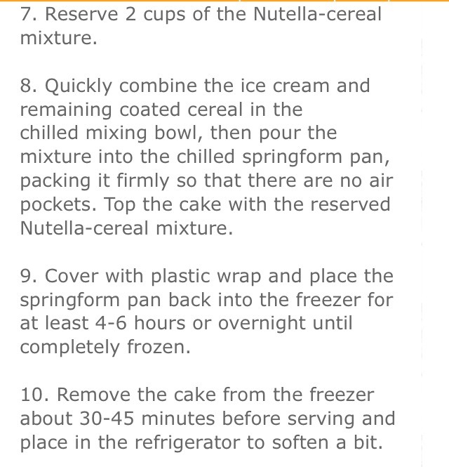 Nutella Crunch Ice Cream Cake 