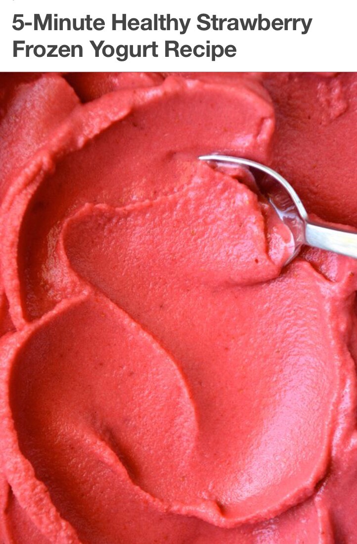 Five Mints Healthy Strawberry Frozen Yogurt