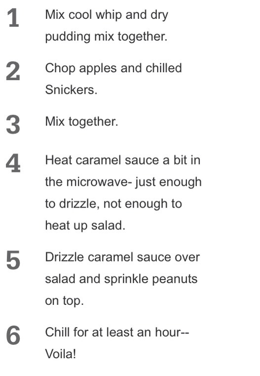 Snickers caramel apple salad #tipit