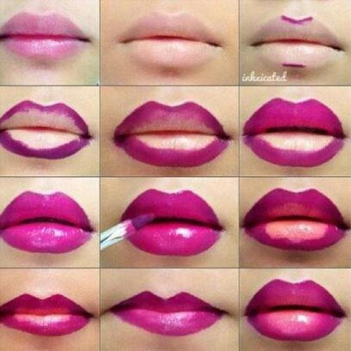 Step By Step Lip Make Up