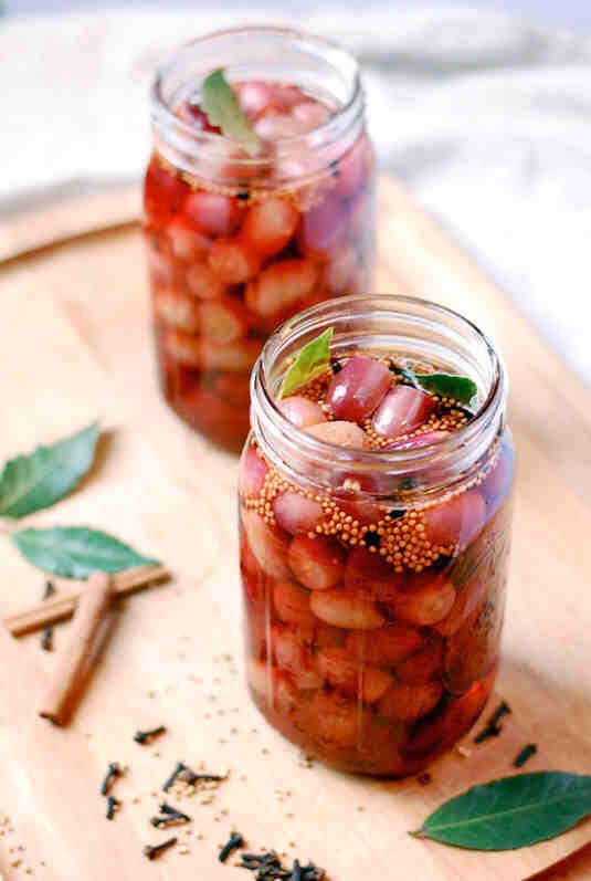 Quick Pickled Grapes
Everyone knows that sweet and savory is the best flavor profile ever, so get it going on with these addictive pickled grapes.

Get the recipe from Brooklyn Supper.