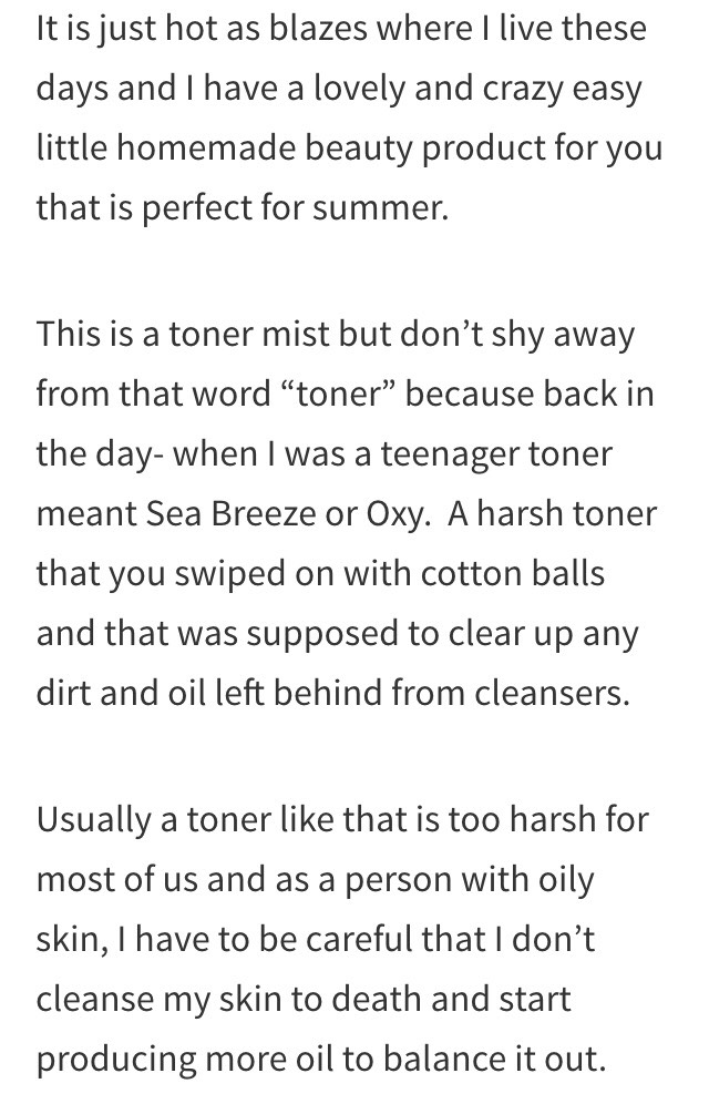 DIY Gorgeous Skin. Green Tea Facial Toner 