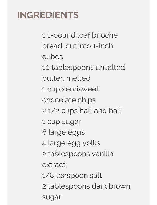Chocolate Chip Bread Pudding