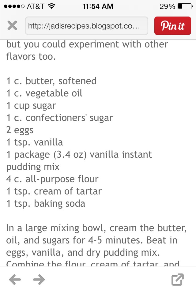 Pudding Sugar Cookies