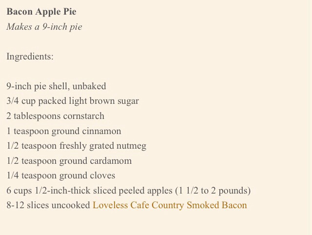 Bacon Apple Pie Yummmm