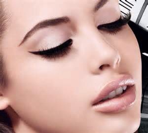 Now get liquid eyeliner and apply to the eyelid as close to the eyelashes as possible. Add a flick up towards the end of your eyebrow to give the illusion your eye is larger. Make this line as thick as you desire.