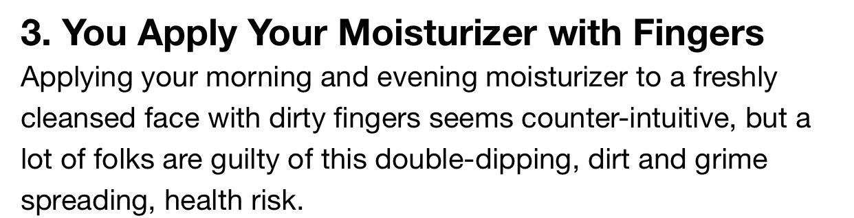 7⃣ Dirty Little Beauty Habits. 😖
