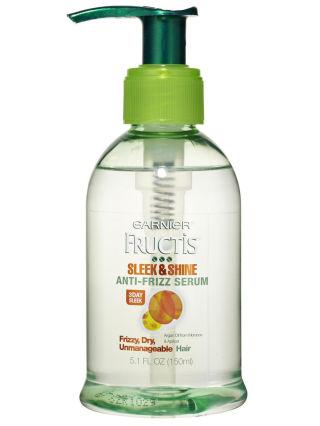 Garnier Fructis Sleek & Shine Anti-Frizz Serum, $6
"Keeps frizz out, provides smooth hair all day"