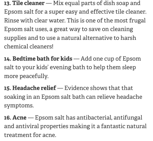 Uses For Epsom Salt! 