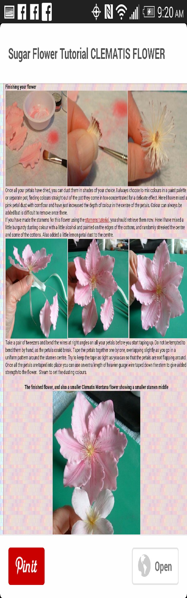 🌸sugar flower tutorial clematis flower🌸