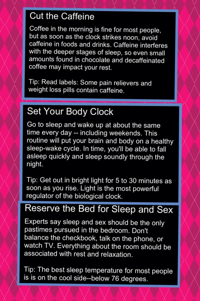 20 Tips For A Great Nights Sleep