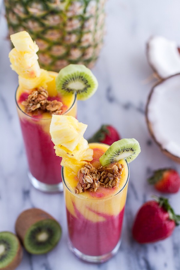 Tropical Fruit Breakfast Smoothie!