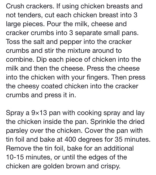 Crispy Cheddar Chicken 