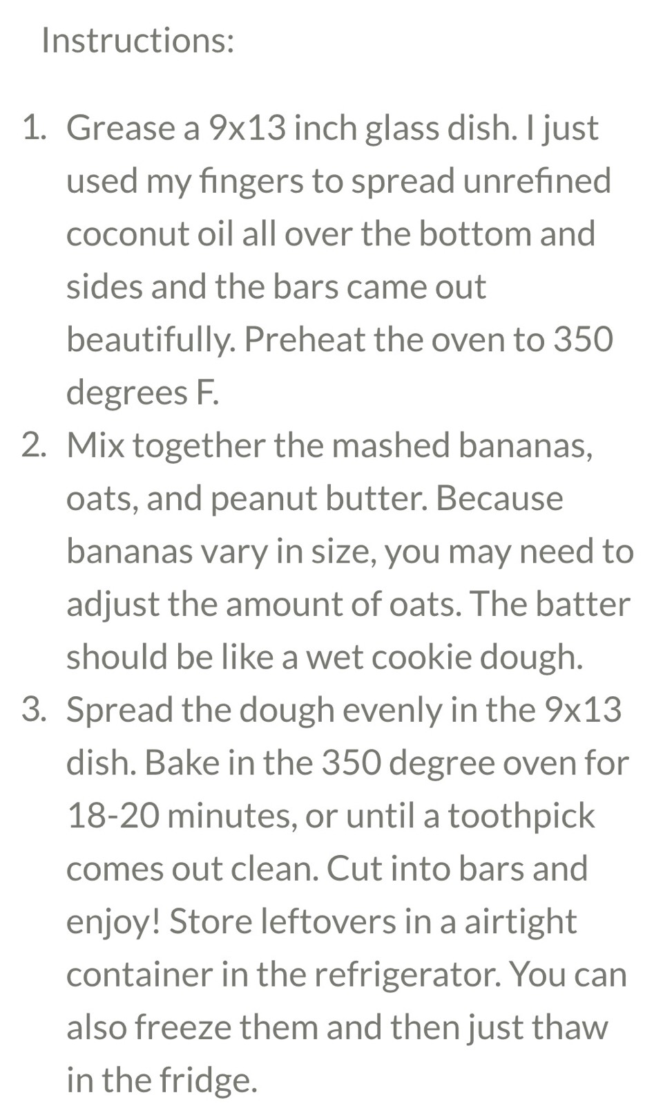 3β£ Ingredients Peanut Butter Banana Bars. π
