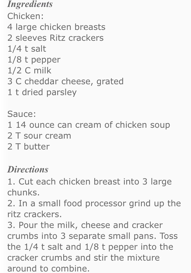 Crispy Cheddar Chicken 