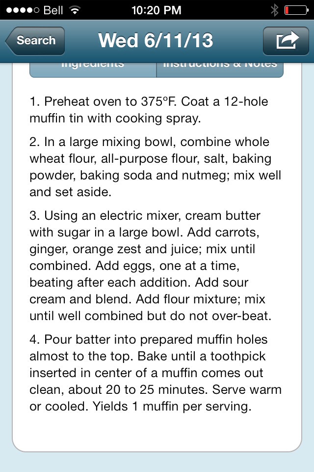 Weight watchers Carrot Orange-ginger Muffins