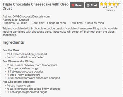 Triple Chocolate Cheesecake W/ Oreo Crust #tipIt #Mmmmm