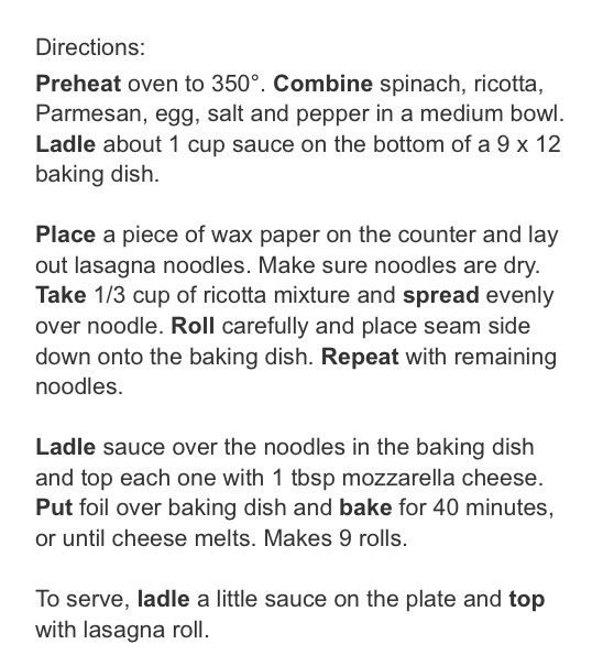 Healthy Spinach Lasagna Rolls ❤️❤️❤️