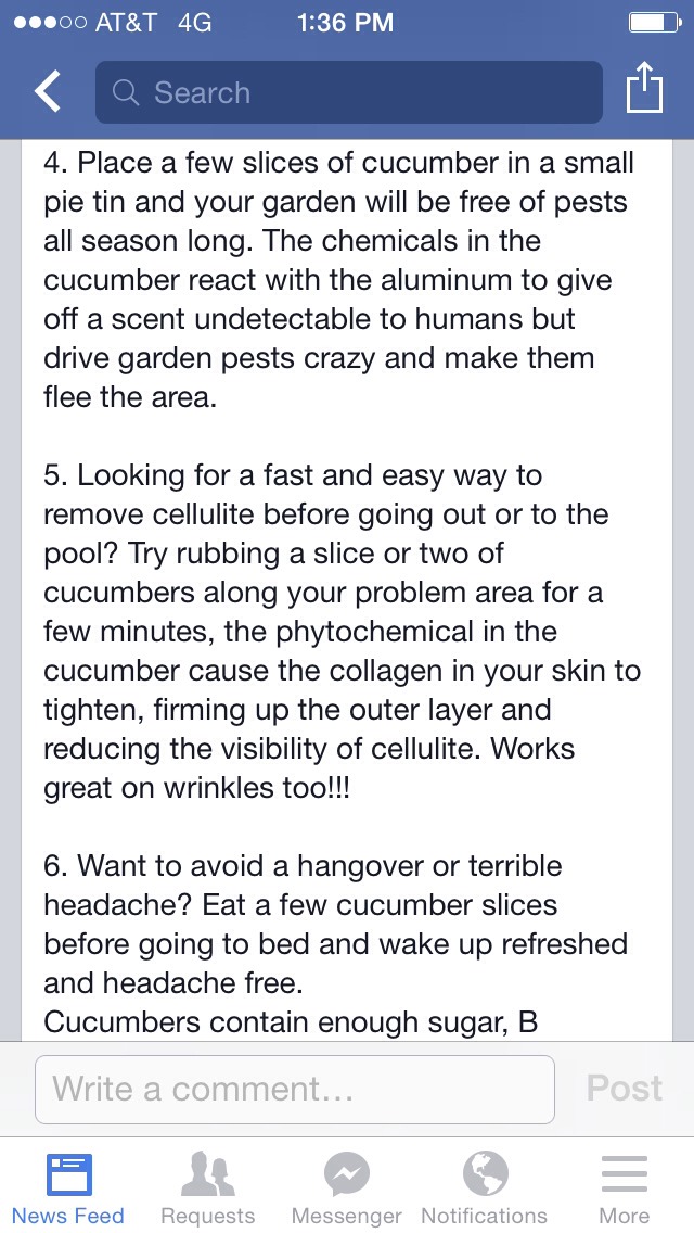 Crazy Cucumber Uses