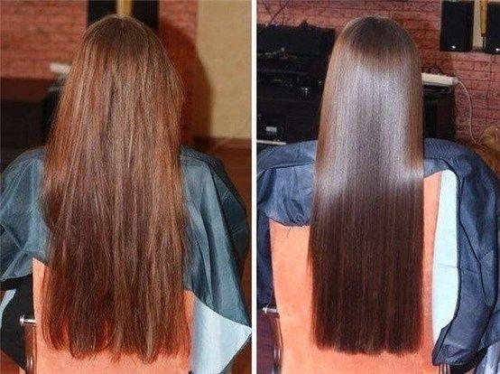 Apply the mixture to your hair and comb through. Pin your hair up and cover with a shower cap. Leave mask on for at least 20 minutes. Wash your hair with normal shampoo. See the Difference!