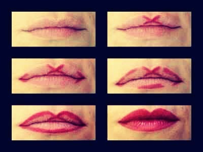 Having trouble applying lipstick? Mark a cupid bow for more of a professional look.