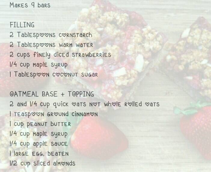 Strawberry n' Oats Breakfast Bars 🍓