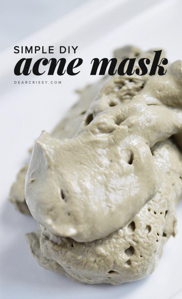 1. Acne mask — This simple homemade acne mask recipe includes only TWO ingredients. Your pores will be unclogged in no time!