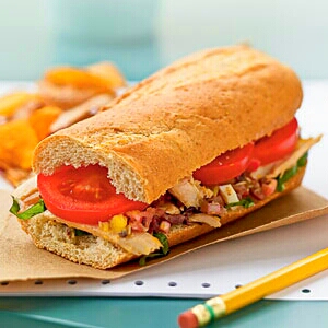 Tuna Pan Bagnat

Packing Tip: A favorite in southern France, pan bagnat (pan ban-YAH) literally means “bathed bread.” The bread in this sandwich is meant to absorb some liquid from the filling, so it’s great to make ahead of time. Wrap tightly in plastic wrap or foil and enjoy.