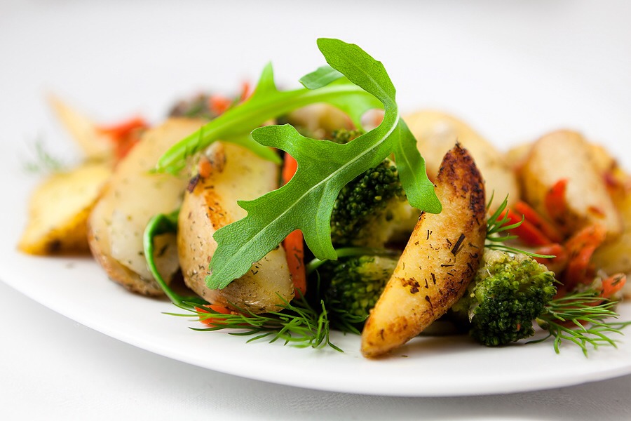 For dinner it's just something healthy with some protein such as chicken or lean red meat with vegetables. 