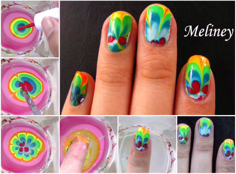 Cutest Marbling Nail Tutorial πππ―