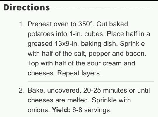 Twice Baked Potato Casserole