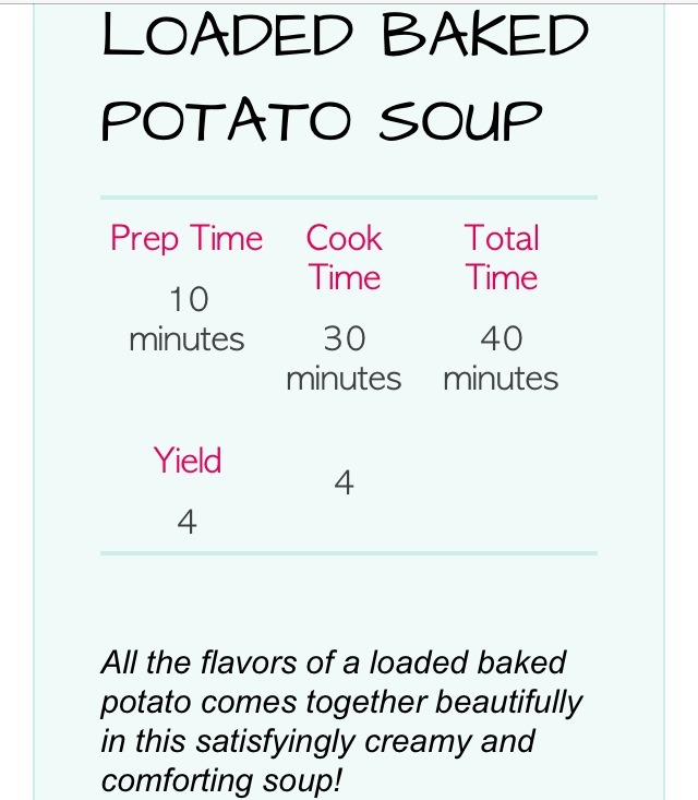 Creamy Potato Bacon Soup β€οΈππ