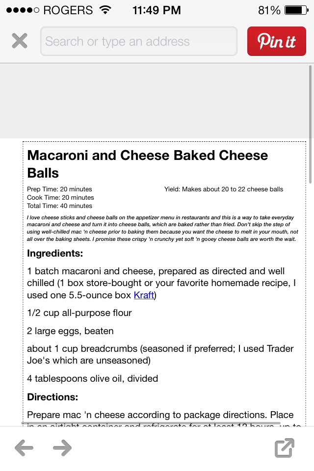 Baked Macaroni And Cheese Balls