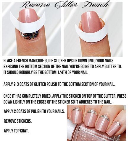 💖Reverse Glitter French Mani Tutorial - So  Easy & Gorgeous!💖