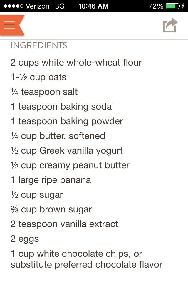 Peanut Butter, Banana, & White Chocolate Chip Breakfast Cookies 