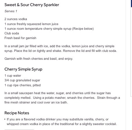 Sweet & Sour Cherry Sparkler