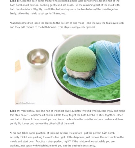 Green Tea Bath Bombs DIY ⚡️⚡️⚡️