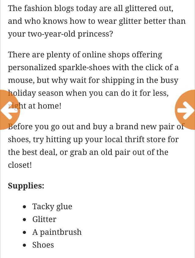 Twinkle Toes! DIY Glitter Shoes For Your Princess