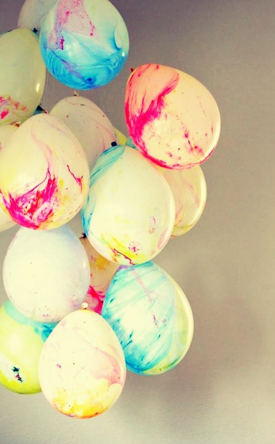 Water marble ballons😍