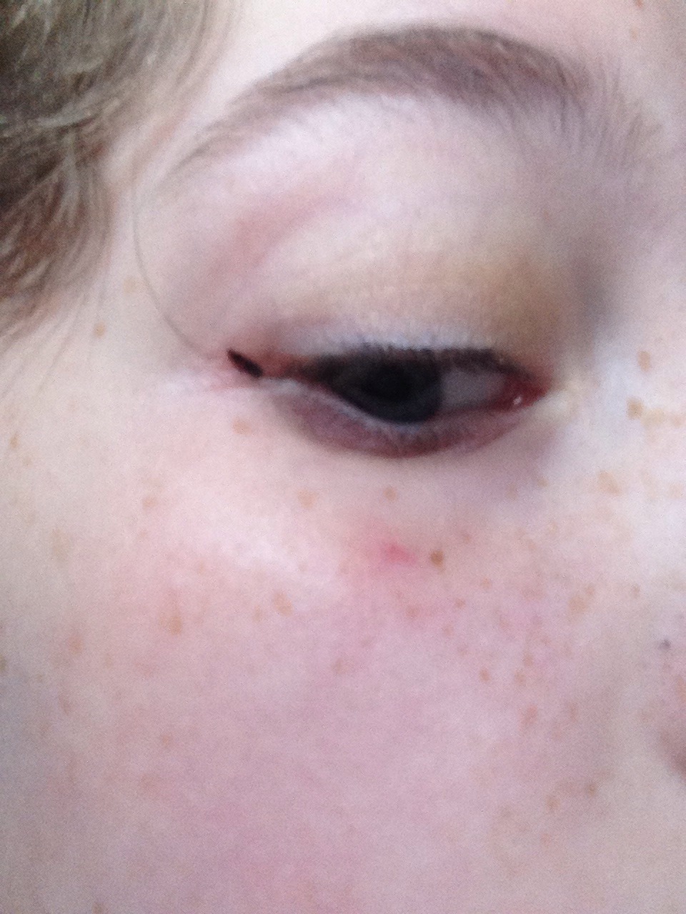 Put some eyeliner on but first make a wing.
