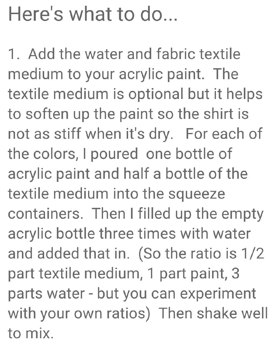 Tye Dye With Acrylic Paint!!