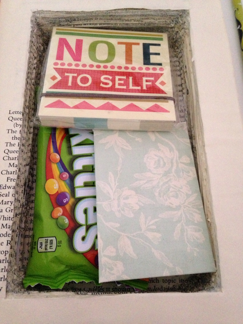 Fill the book with some small gifts (this can be anything which fits in the book.)