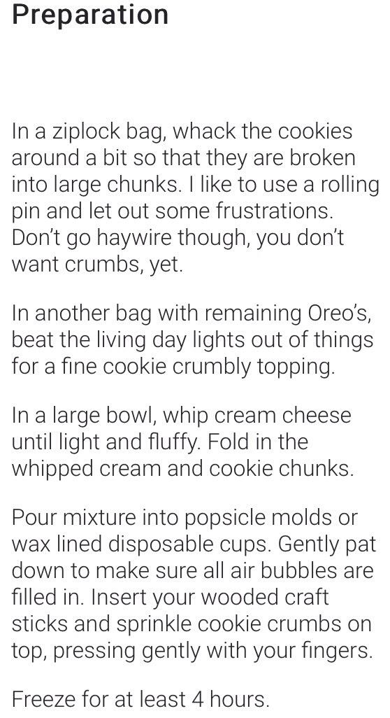 Peanut Butter Oreo Popsicles